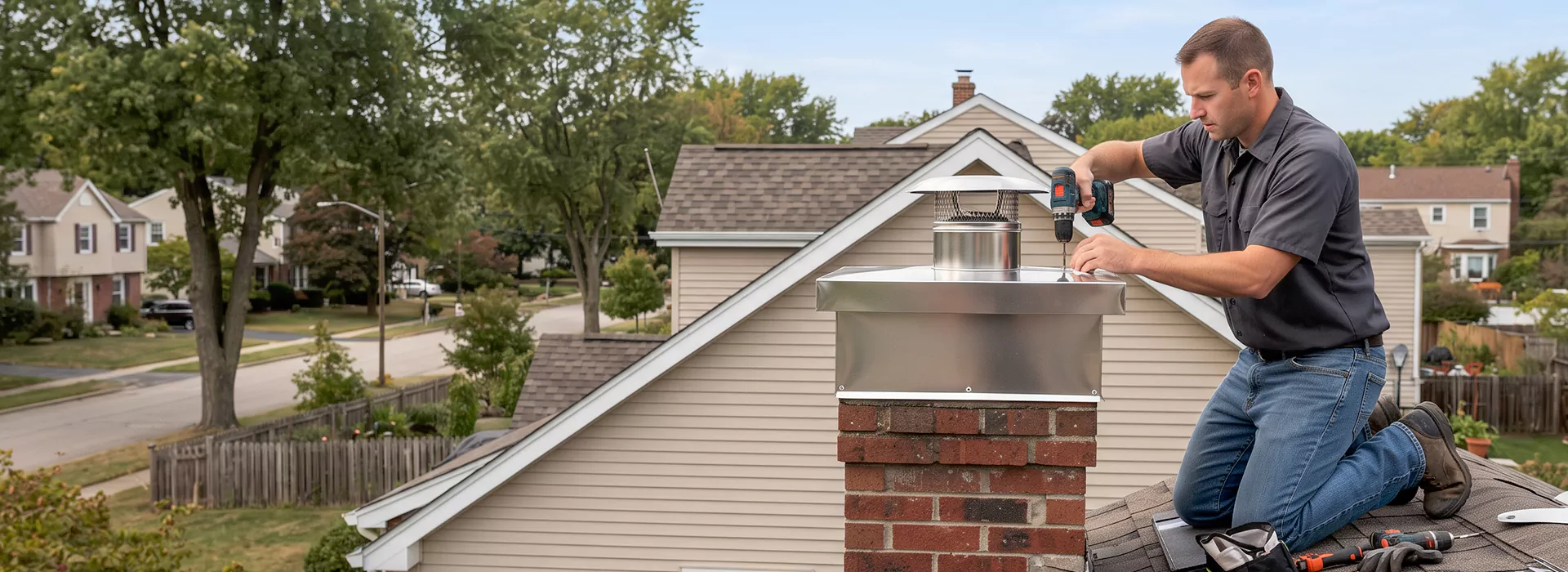 Chimney Chase Cover Installation San Marcos, TX