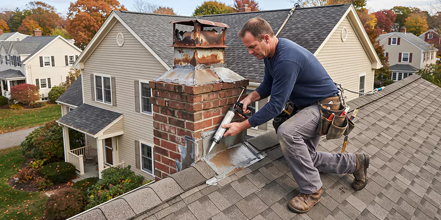 Chimney Chase Flashing Repair San Marcos
