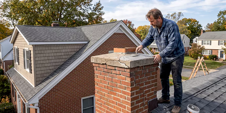 Brick Chimney Crown Repair San Marcos