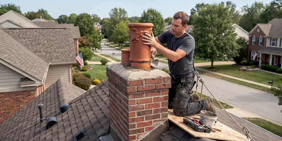 Decorative and Custom Chimney Pot Installation San Marcos