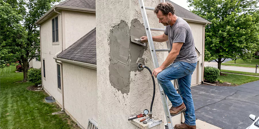 Gas and Stucco Chimney Repair San Marcos