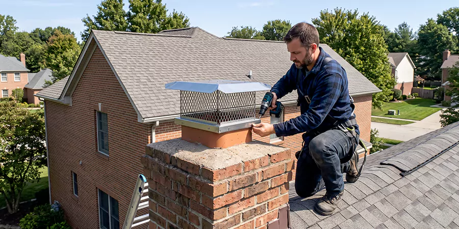 Masonry Chimney Spark Arrestor Installation San Marcos