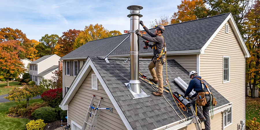 Freestanding and Corner Pellet Stove Installation San Marcos